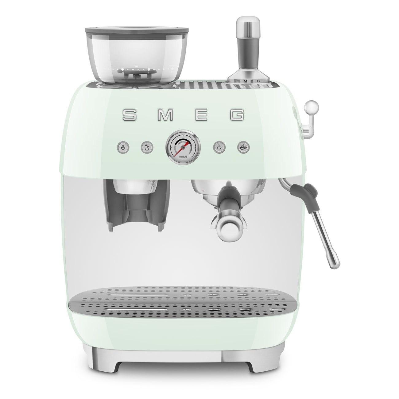 SMEG EGF03PGEU Кофемашина-эспрессо со встроенной кофемолкой, цвет пастельный зеленый