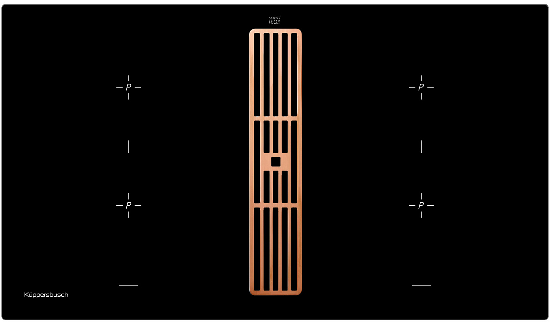 Индукционная варочная панель с вытяжкой Kuppersbusch KMI 9850.0 SR Copper (отгружается KMI 9850.0 SR